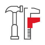 hammer Icon Erweiterungen & Sanierungen Bauunternehmen Scheller